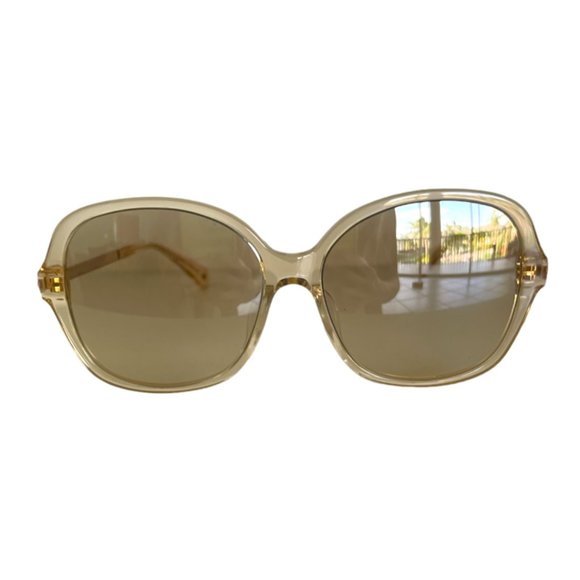 Kate Spade Women Sunglasses Kaiya Crystal beige Oversize Square 57-16-140 - Picture 3 of 10